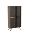 Credenza alta 4 ante Rilla 72x139 colore antracite noce