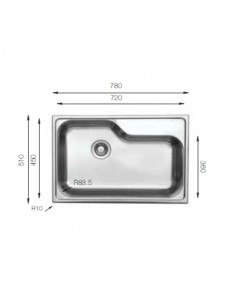 Lavello da Cucina Monovasca 78x51 DXT780 Samet Prezzo