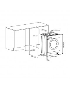 Lavasciuga incasso 8+5 kg Grundig GWDIS854 classe B