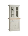 Vetrina 2 ante shabby chic 95x47x200H colore bianco laccato