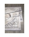 Tappeto fondo grigio e decoro orientale bianco 160x230 Asya CR60