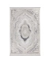 Tappeto fondo grigio e decoro orientale bianco 160x230 Asya CR60