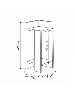 Tavolino di Design Elos 25x27x60h Destro Colore Bianco Prezzo