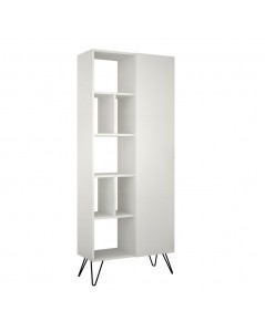 Libreria con Anta Jedda 80,6x191Colore Bianco Prezzo