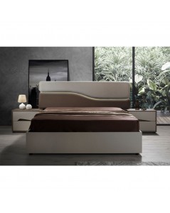 Camera da Letto con Letto Contenitore Soleil Cashmere e Rovere Caffè