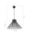 Lampada a sospensione filo metallico nero Panama MDL4135