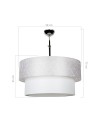 Lampada a sospensione in tessuto colore grigio Polo MDL2749