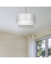 Lampada a sospensione in tessuto colore grigio Polo MDL2749