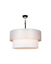 Lampada a sospensione in tessuto colore grigio Polo MDL2749