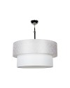 Lampada a sospensione in tessuto colore grigio Polo MDL2749