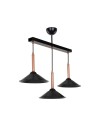 Lampada a sospensione con paralumi metallo nero Mandarin MDL4221