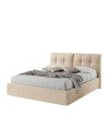 Letto matrimoniale con contenitore Melia ecopelle crema