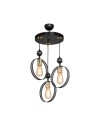 Lampada a sospensione con tre portalampade a cerchio Esin MDL4423