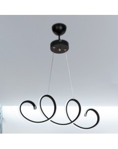 Lampada a Sospensione LED Forma Spirale Nera Afra Prezzo