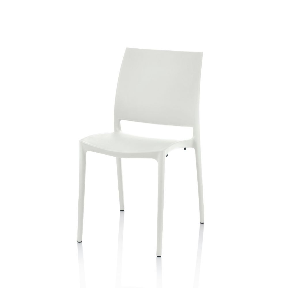 Sedia polipropilene design ergonomico Curtis colore bianco