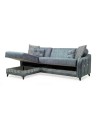 Divano con penisola contenitore reversibile 246x138x92 H Laos colore grigio