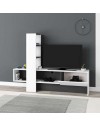 Mobile TV Troya con anta a ribalta 180 cm colore  bianco antracite