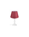 Lampada da tavolo base bianca e paralume tessuto colore rosso LAGUNAH272865