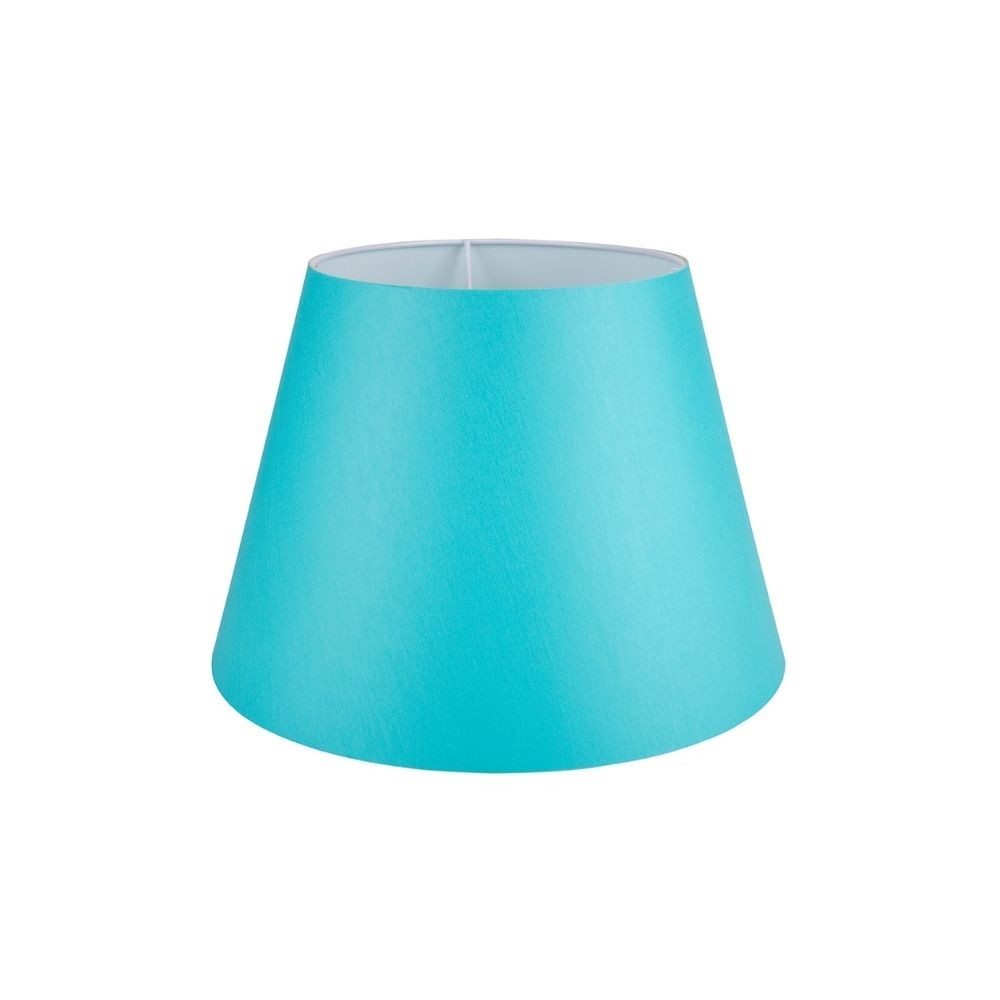 Lampada da tavolo base bianca e paralume tessuto colore turchese LAGUNAH272877