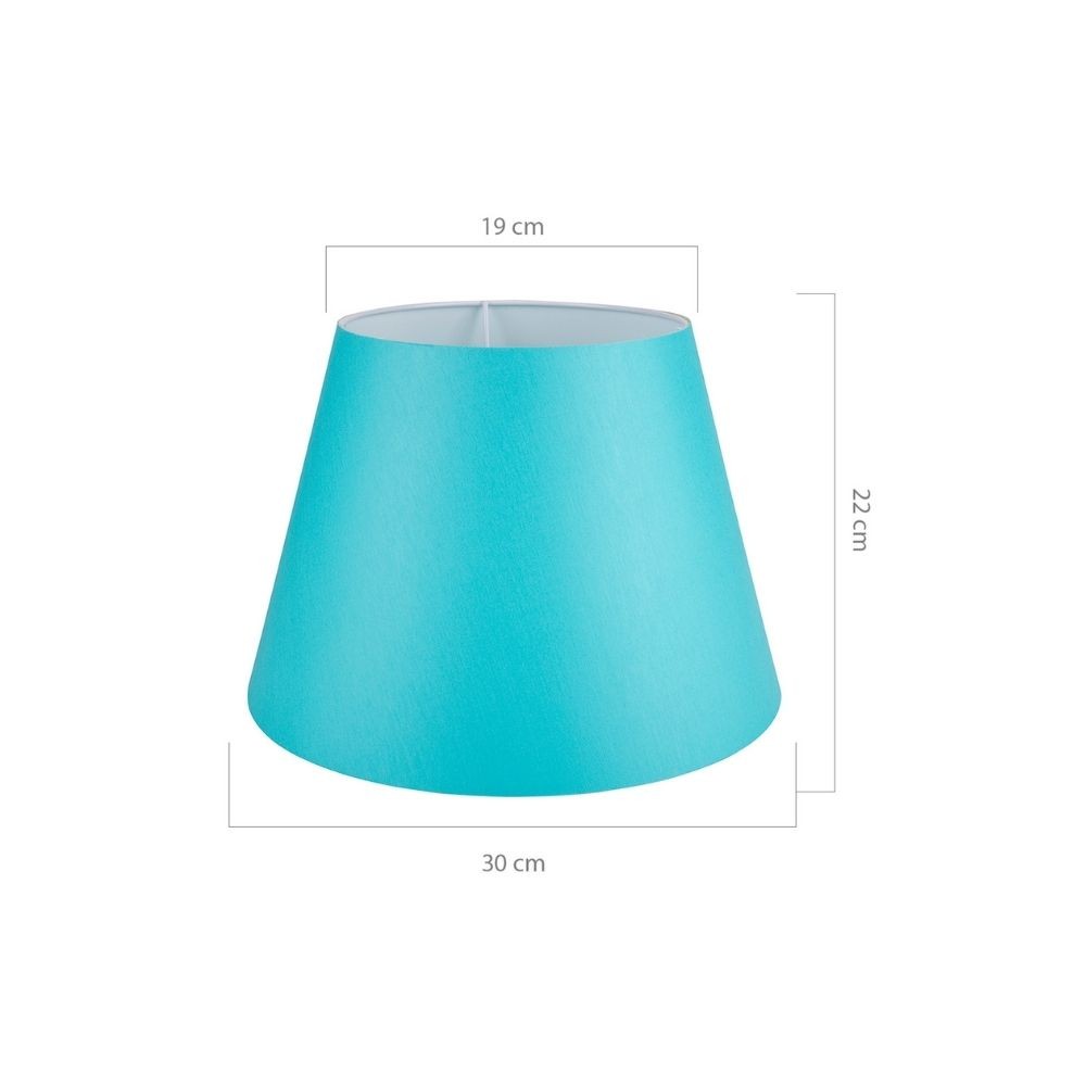 Lampada da tavolo base bianca e paralume tessuto colore turchese LAGUNAH272877