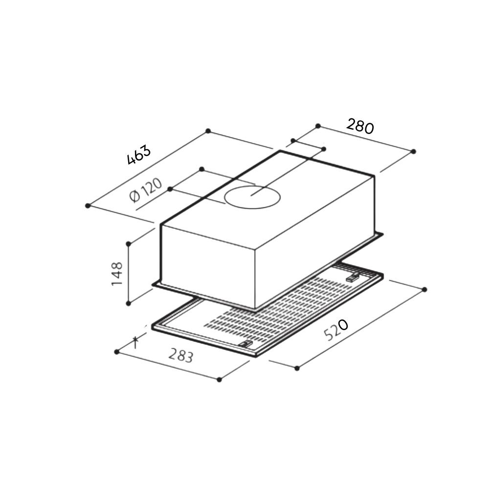 Gruppo cappa incasso ECO F9 52 Superair