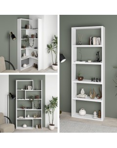 Libreria Estensibile Angolare Wish 72x22x200h Colore Bianco Prezzo