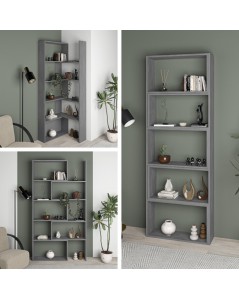 Libreria Estensibile Angolare Wish 72x22x200h Grigio Retro Prezzo