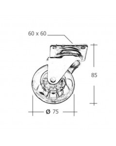 Ruota Pivotante Trasparente Diametro 75 Fyunny Prezzo