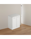 Mobile bagno due ante 71x50x85,5 colore bianco frassinato