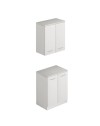 Pensile bagno due ante 71x38x77 colore bianco frassinato