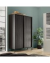 Madia alta contenitore 2 ante Giugi 106x40x177 colore nero frassinato