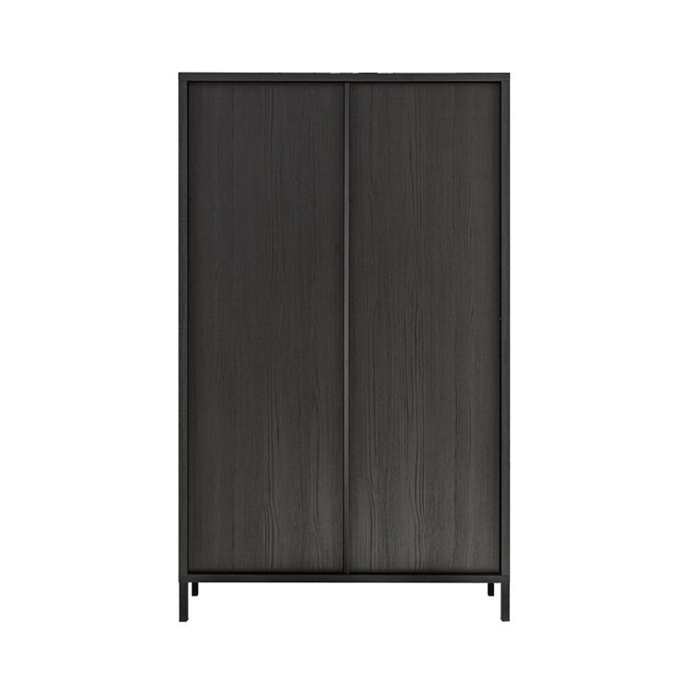 Madia alta contenitore 2 ante Giugi 106x40x177 colore nero frassinato