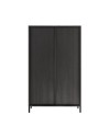 Madia alta contenitore 2 ante Giugi 106x40x177 colore nero frassinato