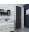 Armadio 2 ante 90x52x223 colore bianco consumato antracite