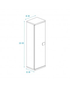 Armadio con Anta 45x52x223 Colore Bianco Consumato Prezzo