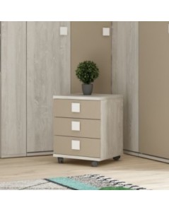 Comodino 3 Cassetti 46x46x60h Colore Bianco Consumato Prezzo