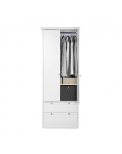 Armadio Due Ante e Due Cassetti Landwood14 Colore Bianco Prezzo