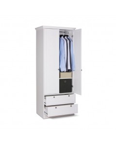 Armadio Due Ante e Due Cassetti Landwood14 Colore Bianco Prezzo