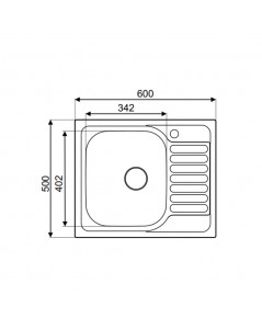 Lavello Incasso Acciaio Cucina 50x58 Reversibile con Gocciolatoio