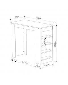 Penisola da cucina Swallow colore rovere