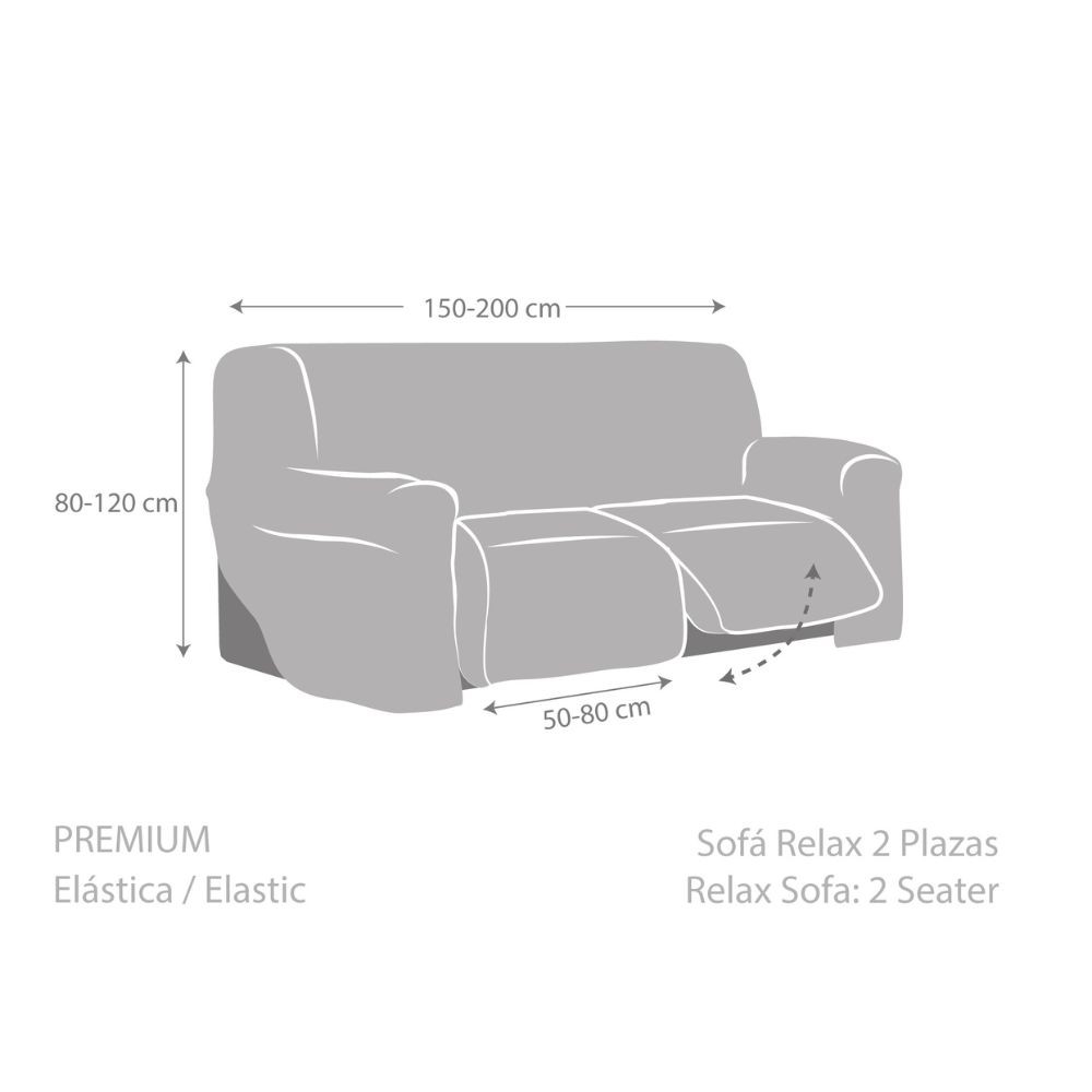 Copridivano elastico grigio con penisola destra 250/310 cm - Troya