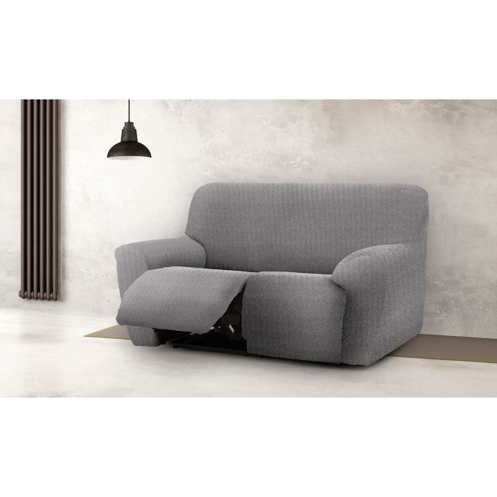 Copridivano recliner 3 posti grigio Jaz 200-260