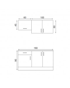 Cucina 160 cm Isernia con Elettrodomestici Colore Rovere Prezzo