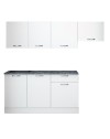 Cucina 220 cm Frosinone con elettrodomestici colore bianco