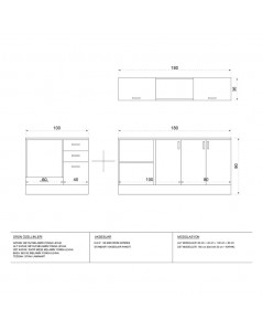 Cucina Angolare 180x160 Reversibile Cassino con Elettrodomestici Bianca