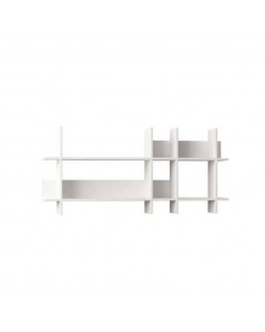 Mensola Libreria Pensile Beads 150x22x70h Colore Bianco