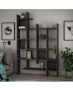 Libreria 6 Ripiani Manco 122x25.5x188H Colore Antracite Prezzo