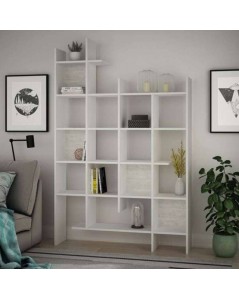 Libreria 6 Ripiani Manco 122x25.5x188H Colore Bianco Prezzo