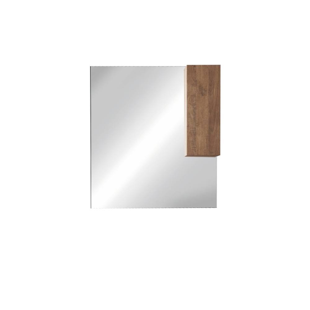 Specchio bagno con pensile e lampada LED Salemi 80x110h colore rovere mercure