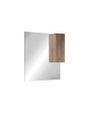 Specchio bagno con pensile e lampada LED Salemi 80x110h colore rovere mercure